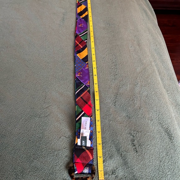 J. Crew Multicolor Plaid Belt with Tortoise Buckle See Pictures and Read S/M 40” - Picture 16 of 16